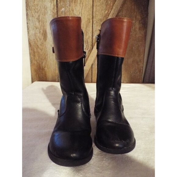 The Children’s Place Black And Brown Riding Boots Toddler Size 8 - Picture 1 of 11